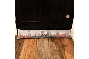 HOMETEX Luxury Upholstery Fabric Draught Excluders Door Stoper Cushion London -New York (London)