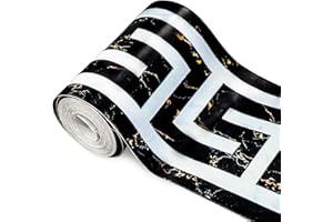 Soyizom PVC Moderne Tapete Bordüre Backsplash Selbstklebend Wand Bordüren intergrund Rand deko Stciker für Wohnzimmer Badezimmer Schlafzimmer Decortaive Fliesen Aufkleber Wandverkleidung Grenzen