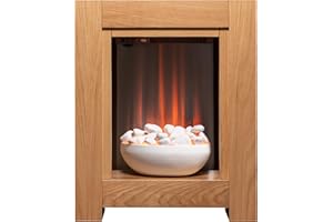 Adam Monet Fireplace Suite in Oak with Electric Fire, 23 Inch
