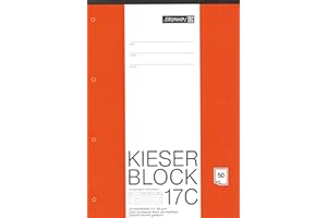 TEXTIMO Kieserblock 17C "BRUNNEN" 50 Blatt / Liniert - DinA4 / 80 g