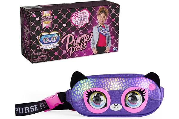 Purse Pets, Print Perfect Bamboo Boo, Interactive Pet Toy and Shoulder Bag with Over 30 Sounds and Reactions, Easter Basket Gifts, Kids Toys for Girls