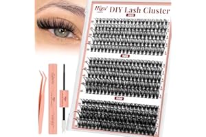 ‎HIGU CLACE Higu clace DIY Eyelash Extensions, 280 Pieces 30D+40D+50D Eyelash Extensions Set, Eyelash Extension Set, 7-Day Hold with Applicator and Eyelash Glue and Sealer (30D+40D+50D Kit)