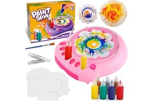 Hewaurorion Paint Spin Art Machine Kit für Kinder, Kunst & Handwerk, Mal Spin Art Spielzeug-Kits für Jungen und Mädchen im Alter von 6, 7, 8 und 9 Jahren (Rosa)