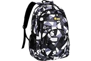Yordawn Backpack School Bag Rucksack for Girls Boys Waterproof Backpacks Large Capacity Kids Back Pack with Bottle Pockets Front Pocket Lightweight School Bags for Children Students