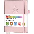Password Book with Alphabetical Tabs, UpUGo Internet Address and Password Keeper Notebook for Computer & Website Logins, Medium Compact Size, Rose Gold