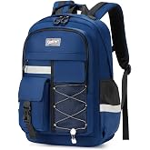 Amythe backpack big teen child college | Large Backpack Institute Waterproof 15.6 Inch Laptop Casual 29L Blue
