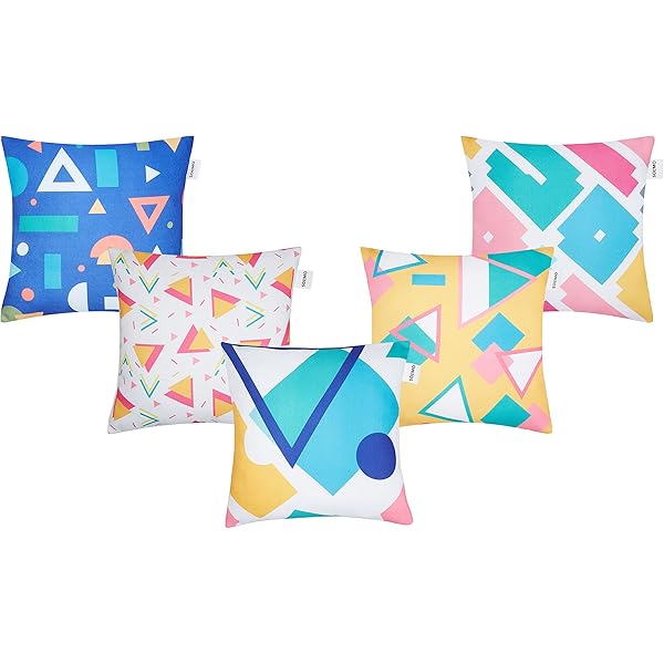 Buy KANUSHI Industries® Reversible Decorative Cushion Covers Set of  2 (24 X24 Inches)(CC R 2PC 24X24) Online at Low Prices in India