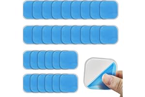 RHHGHY 30 Pièces EMS Gel Pad, Patch Electrostimulation, Pad Patch Hydrogel, Coussinets de Gel Multifonctions, pour Electrostimulateur Musculaire Abdominale Stimulateur