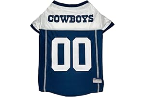 Pets First NFL Dallas Cowboys Throwback Dog Jersey, Retro Dog Football Jersey, Size Large, Vintage Dog Shirt