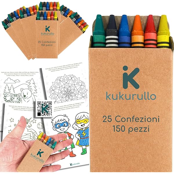 Felly Set 12 Borsette Da Colorare Per Bambini Con 72 Pennarelli - Attività Creativa Feste Compleanno