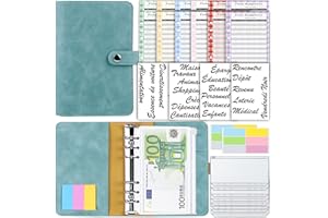 TOUVE Classeur Enveloppe Budget Set, Classeur Budget A6 Français, Classeur à anneaux Planner pour Économiser de l'argent, Classeur A6 Organisateur, Parfait pour les économies et les économies d'argent