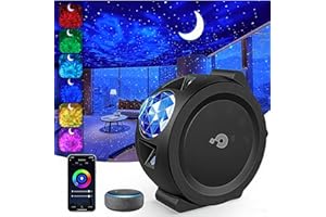 IKHDCYH Galaxy Projector 3 in 1 Star Lights Projector with Nebula Moon Ocean, Kids Adults 3D Starlight with Smart Control Timer Voice Control, Compatible Alexa Google Assistant,for Bedroom Gifts