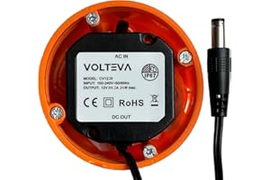 VOLTEVA Netzteil 12V DC 2A Unterputz | wetterfest IP67 | optimal für LEDs, IP-Kameras, Router uvm mit DC-Anschlußstecker | AC Adapter Ladegerät Wechselrichter Transformator (12V 2A)
