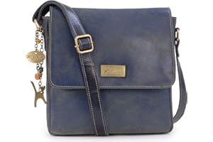 Catwalk Collection Handbags - Sac Bandoulière Femme en Cuir Vintage - Sac Besace Moyen - Messenger Bag Avec Bandoulière Réglable - SABINE M