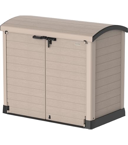 BIO Stefan® Dagobert Box Pour Poubelles Set De 4 Pièces 120L | Acier Galvanisé | Habillage Robuste Pour Poubelles | Box à Déchets, Abri à Déchets | Utilisable Comme Boîte à Paquets