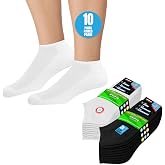 SOXCO 10 Pairs Ankle Socks Women Men Summer Short Low Socks, Pack of 10