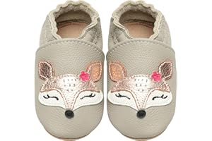 ICEUNICORN Scarpe Neonato Scarpine Primi Passi Morbida Pelle Scarpine Prima Infanzia Suola Scamosciata Carino Colorate Animali 0 a 24 Mesi