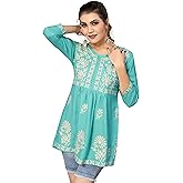 Bee M Pee Designer Short Kurti Tops for Jeans for Women I Chikankari Rayon Cotton Long Kurta Kurti for Women I Stylish wear K