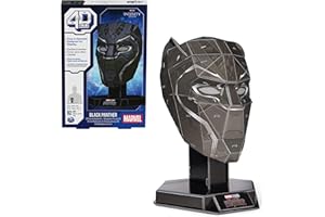 4D BUILD - Puzzle 3D Marvel - Maquette Avengers 82 Pièces - Masque Black Panther Inspiré de la Saga - Puzzle Adulte - Jeu de Construction à Collectionner - Jouet adulte - Jeu Enfant 12 ans et +