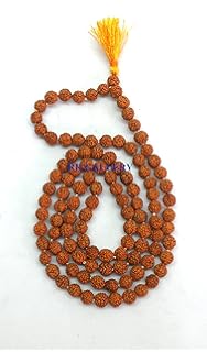 RRGallery Rudraksha Mala/Rudraksh Rosary with 108+1 Beads, 6 mm Size
