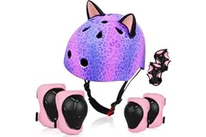 Unicorn Castle Casque Enfant avec Protections 8–14 Ans, Réglable 52–58 cm, Vélo Skate Trottinette