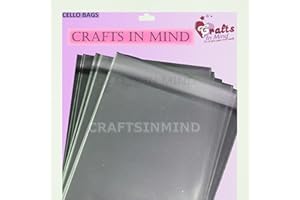 CRAFTS IN MIND Pack of 100 - C5 Cello Bags for A5 L
