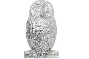 Castelion® Chrome Owl Door Knocker | Animal Door Knocker | High Quality Home Accessories | Easy to Attach Home Decor | 14cm x 8cm