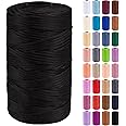 Uiopa Macrame Cord 3mm x 200m Polypropylene Flat Macrame String Crochet Yarn for Handbags, Shopping Bags, Sun Hats, Shoes, Carpets, DIY Crafts, Decorative Projects