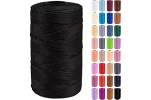 Uiopa Fil Macramé 3mm x 200m Bande de Macramé en Polypropylène Fil Crochet pour Sac en Crochet, Panier, Tricot, Bricolage, Artisanat, Cadeau Décoration