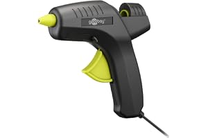 goobay 80 W varmlimspistol med 2 pinnar ingår, för 11 mm självhäftande stänger, snabb uppvärmning, perfekt för hantverk och h