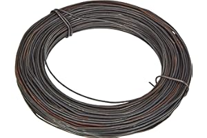 Rayher 2407500 Fil de Fer Recuit Malléable, ø 1,8 mm Rouleau 50 m, Aspect Rouillé, Noir