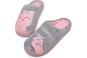 Mishansha Zapatillas de Casa Mujer Hombre Antideslizante Cómodas Pantuflas para Invierno Cálido Suave