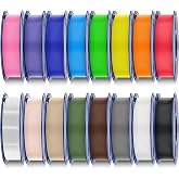 SUNLU 250g PLA Filament 1.8mm Set of 16 Colors, 3D Printer Filament | Dimensional Accuracy +/- 0.03mm, Suitable for Multicolo