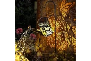 TAOYIO Décoration de jardin solaire - Lampes solaires - Lampes solaires - Ornements de jardin d'extérieur - Grandes statues de jardin - Décoration rétro en cuivre pour la terrasse à la maison avec