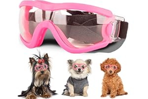 NICERINC PET Small Dog Sunglasses with Adjustable Strap UV Protection, Winproof Puppy Sunglasses, Suitable for Dogs Eyes Protection?Soft Dog Goggles
