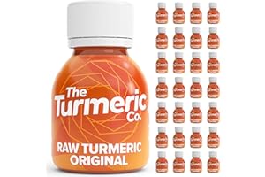 THE TURMERIC CO. The Turmeric Co Turmeric Shots for Gut Health (28×60ml) | High Strength Turmeric Vitmain C/B6 Shots Bottles | Recovery & Energy Booster | Vegan & Gluten-Free | No Added Sugar | 28-Day Supply