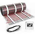 EconoHome Underfloor Electric Heating Mat - Fluoropolymer Heated Mat for Indoor Home Underfloor Insulation - Suited for Tile, Wood or Laminate - Inclusive of WiFi Smart Thermostat - 1 Square Metres