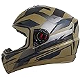 Steelbird SBA-1 R2K ISI Certified Full Face Graphic Helmet in with Matt Finish and Clear Visor (M, Desert Storm Grey), Thermoplastic