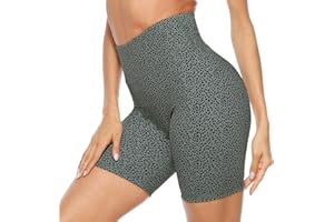 PERSIT High Waisted Women's Yoga Shorts with Pocket for Gym Workout Sports Running Cycling