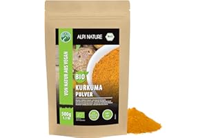 ‎ALPI NATURE Alpi Nature Kurkuma Pulver BIO 500g, bio Kurkumapulver für Goldene Milch und Kurkuma Latte