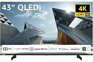 Toshiba 43QL5D63DAY 43 Zoll QLED Fernseher/Smart TV (4K Ultra HD, HDR Dolby Vision, Triple-Tuner, Bluetooth, Sound by Onkyo) - Inkl. 6 Monate HD+