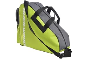 Sherwood Bolsa para Patines de Hielo para Adultos y niños, Bolsa de Hockey sobre Hielo, Ideal para Patines Hielo y Patines Linea, Ice Skate Bag con Medidas 42 x 15 x 37 cm (Verde)