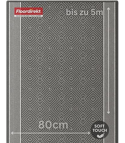 Bouclé Loper Beige Antislip Plat Geweven Keukentapijt
