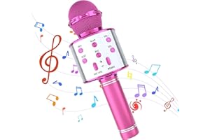 SIMPIM Karaoke Mikrofon Bluetooth Kinder,Drahtloses Bluetooth Mikrofon Spielzeug Kinder,Heim KTV Karaoke Maschine,mit Lautsprecher zum Singen Geschenke für Mädchen Jungen Kompatibel mit PC Smartphone