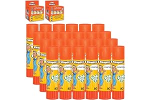 Cléopâtre - Cléo'stick – Lot de 24 bâtons de colle blanche plastique recyclé format de 8g – Sans Solvant