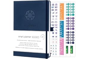 Smart Planner Budget Book – Undated Finance Planner – 8.6 x 5.7 inches (A5) – Monthly Calendars, Budget Tracker, Expense Sheets, Account Saving and Investing Trackers, Budget Book – Bill Organizer