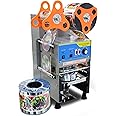 GRACE Commercial Electric Full/Semi Automatic Cup Sealing Machine Bubble Tea Cup Covering Machine 350W 300-500 cups per hour