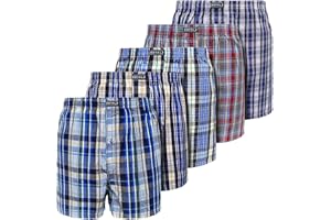 ROYALZ Bawełniane bokserki męskie, w kratkę, 5 sztuk, wysoki krój
