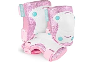 Cariboo Protecciones Patines Niños Equipo De Protección para Bicicleta Patinete Rosa Ballerina