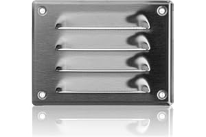 ABOUT VENT 140x105mm Edelstahl Lüftungsgitter mit Insektenschutz - Metall Abluftgitter - Abluft Zuluft Gitter